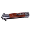 Switchblade Spring Folding Knife Push Button Pocket Comb Oil Hair