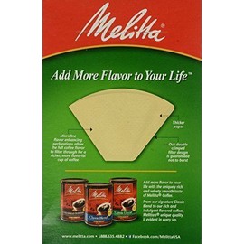 Melitta Super Premium #4 Cone Paper Coffee Filters Natural Brown, 40 Count