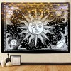 ICC Sun and Moon Tapestry Black White Tapestry Wall Sheet