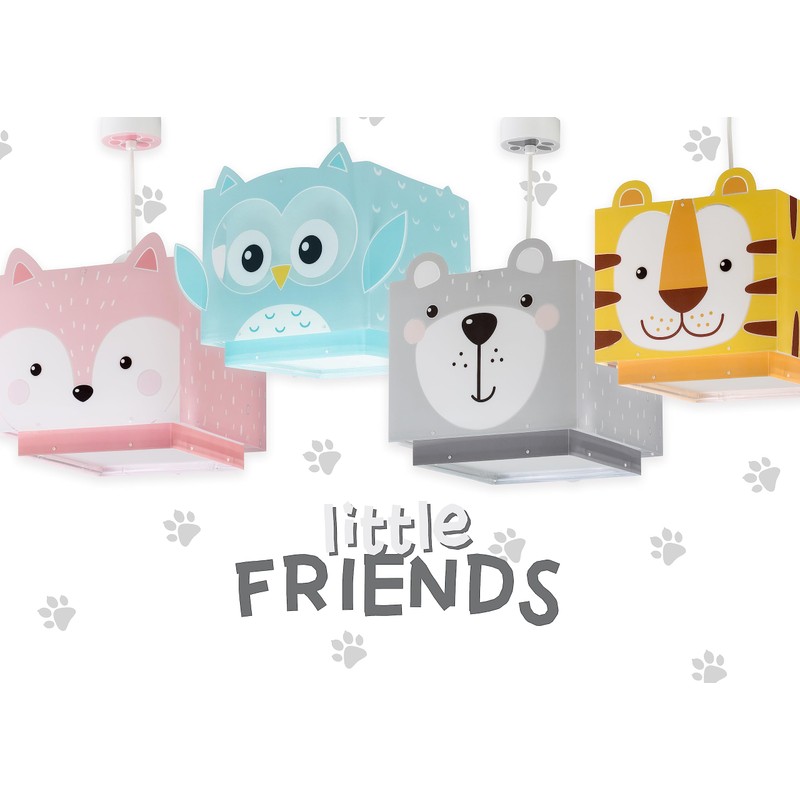 Dalber Children's Lamp Pendant Light Little Fox Animals Rose