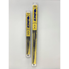 Wiper Blades for Nissan Rogue 2016-2020 and 2023, set of (1) 26" and (1) 17" ANCO Front Windshield Wiper Replacement Blades for (OEM) original equipment, Bundle-2 items