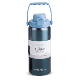 Hydragear Alpine Insulated Stainless Steel Bottle with Leak-Proof Flip Lid - 40 Oz - Blue to Navy Ombre