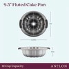 Anolon Advanced Nonstick Fluted Mold Baking Pan, 9.5 Inch, Gray,