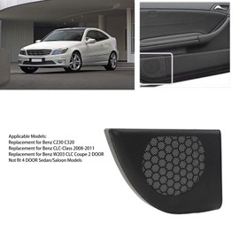 aqxreight Door Speaker Cover, Grid Trim, Interior Door Speaker Cover, Grid Trim Replacement for C230 C320 W203 (Left)