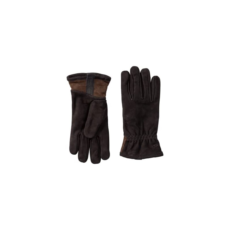 camel active Men's leather gloves, Asphalt, m