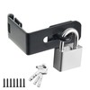 GEMASP Door Lock Hasp Latch, 90 Degree Solid Iron Safety