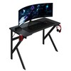 Lavish Home Gaming Computer Desk - Carbon Fiber Texture Finish