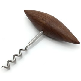 KokosnussEisen® - Premium Corkscrew - Polished Stainless Steel - Wooden Handle Walnut - Made in Germany