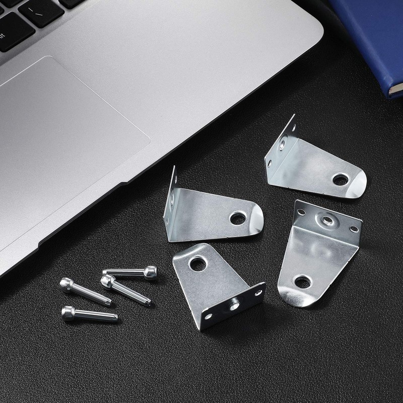 2 Inch Metal Hold Down Brackets and Pins, Blind Brackets