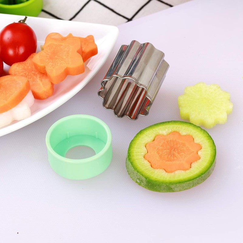 Vegetable Cutter Shapes Set (8 Pack) – 1.5" Stainless Steel