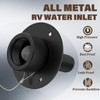MINGOR-Style RV City Water Inlet with Check Valve Matte Black