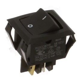 CARLING TECHNOLOGIES RGSCC901-R-B-B-E SWITCH, ROCKER, DPDT, 20A, 250V, BLACK (1 piece)