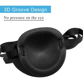 THSIREE Eye Patch, 2PCS 3D Adjustable Eyepatch, Medical Eye Patches for Right or Left Eye, Amblyopia Lazy Eye Patches for Adults and Kids, Blue