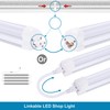 8FT LED Shop Light Fixture, 72W 6000K Frosted Cover, Fluorescent