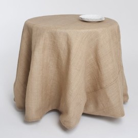Fennco Styles Passe Partout Burlap Lined Tablecloth. 100% Burlap (Natural, 108")