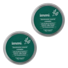2 Desodorante Natural Ecologico Hombre Mujer Immi Grande 75g