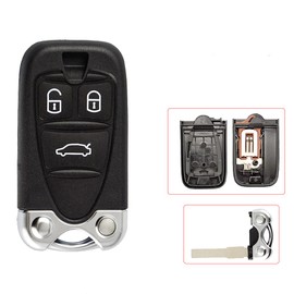 Smart Car Key Shell FOB for Alfa Romeo 159 Brera156 Spider 3 Button Remote Key Replacement Uncut Blade Car Accessories