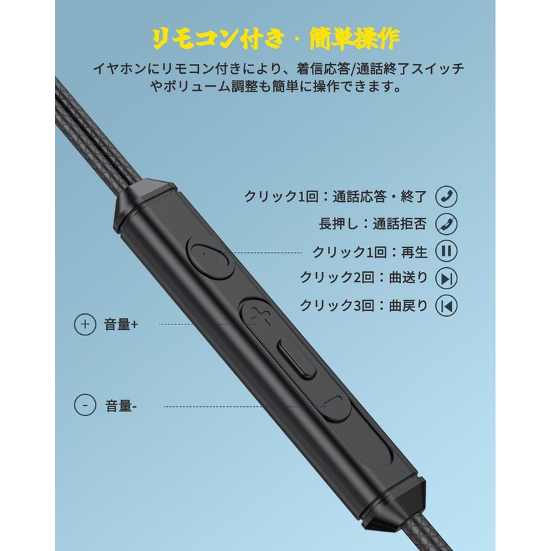 Type C Earbuds, Wired with Mic, Does Not Block Your