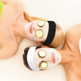 FRASTORDER Disposable Headbands with Closure for Spa, Skincare, Facial - 160 Pack Individually Wrapped White Non-woven Hairband for Women