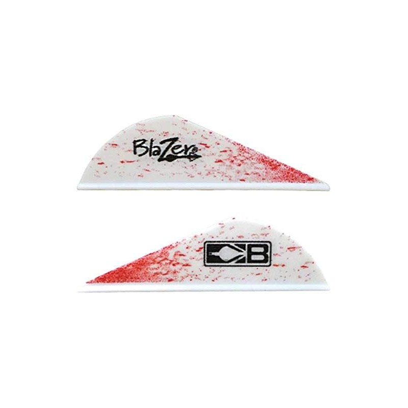 Bohning True Color 2" Blazer Vanes White Blood Splatter Blazer