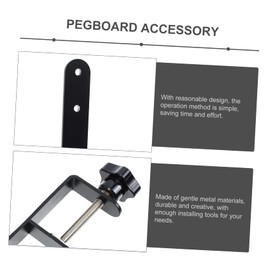 FELTECHELECTR 1 Set Perfboard Mounting Clips Pegboards Shelving Hooks Retainer Holder Pegboard Clip Pegboard Install Clip Shelf for Desktop Rope Line Hanger Ordinary Plate Clamp Metal