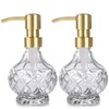 Glass Soap Dispenser Bathroom Hand Soap Dispenser with Stainless Steel
