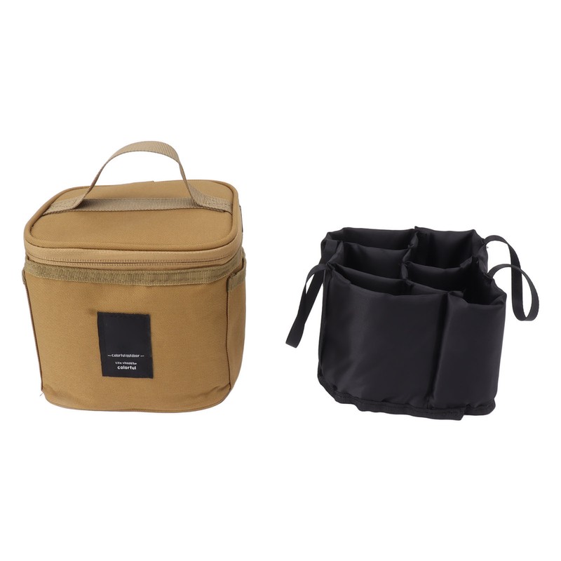 Spice Bottle Carry Bag Removable Inner Divider Oxford Cloth Portable