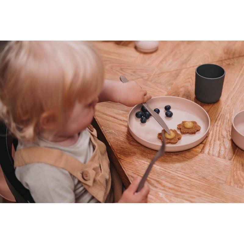 DANTOY - Tiny Biobased Plate Set - Nude & Ruby