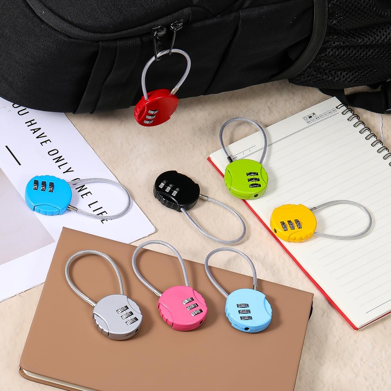 16 Pack Combination Lock, 3 Digit Outdoor Waterproof Code Padlock