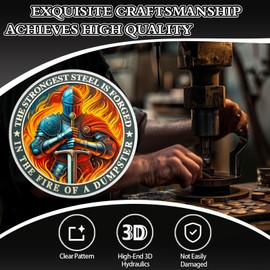 Original Knights Dumpster Fire Coin, Knight's Sword Dumpster Fire Desk Accessories Firefighter Challenge Coin Novelty Coins Pocket Token Inspirational Gifts for Men Women
