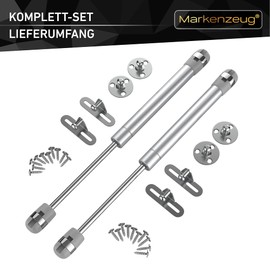 MARKENZEUG© 2 x Premium Gas Spring Gas Spring for Flaps Gas Spring Support for Cabinets Flap Fitting Set of 2