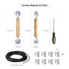 King&Charles Window Screen Door Repair/Replacement Kit, Include Gray Screen Mesh
