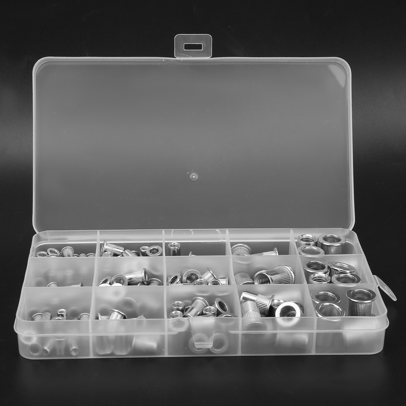 150PCS Stainless Steel Vertical Grain Rivet Insert Nut Set M3/M4/M5/M6/M8
