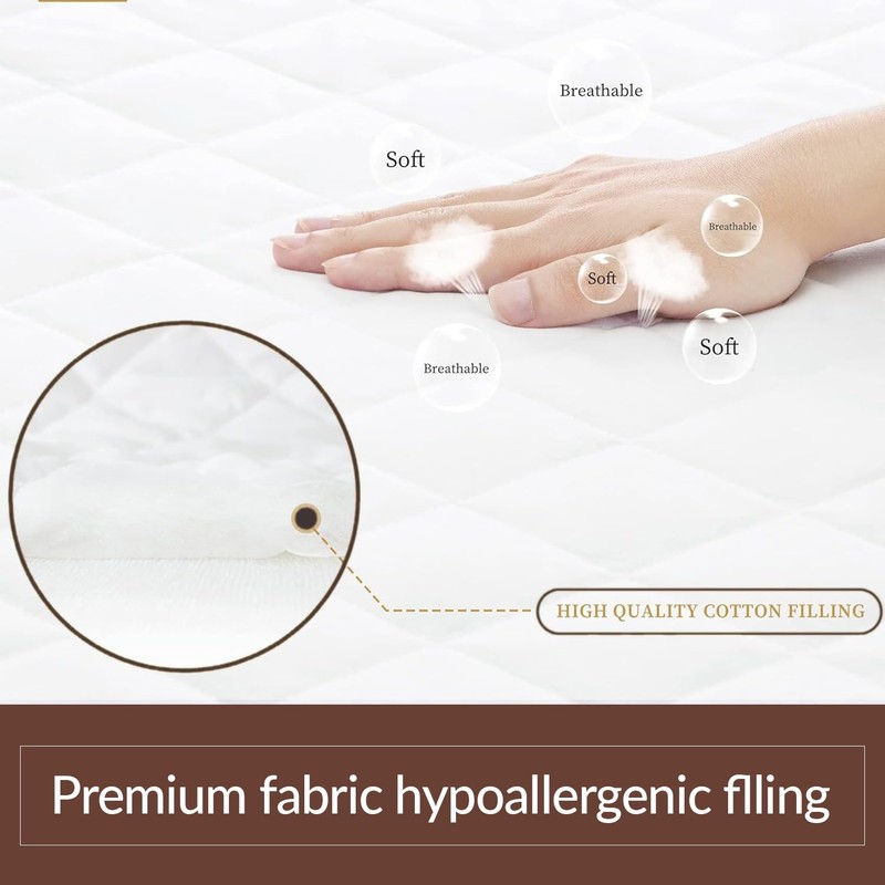 Quilted Waterproof mattress protector King Bed - Super Absorbent Mattress