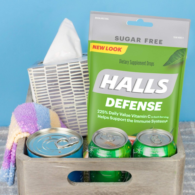 HALLS Defense Assorted Citrus Sugar Free Vitamin C Drops, 25