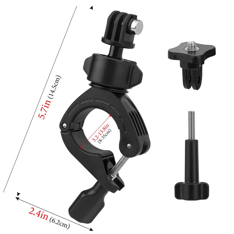 Geekria Action Camera Mount Clamp, Bike Motorcycle Handlebar, 360°Rotation, Compatible