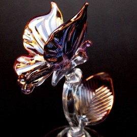 Butterfly Figurine of Hand Blown Glass