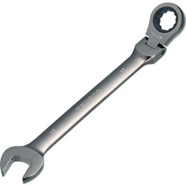 TRUSCO TGRN-14F Flexible Gear Wrench, Combination Type, 0.5 x 0.6 inches (14 x 14 mm), Non-Chrome
