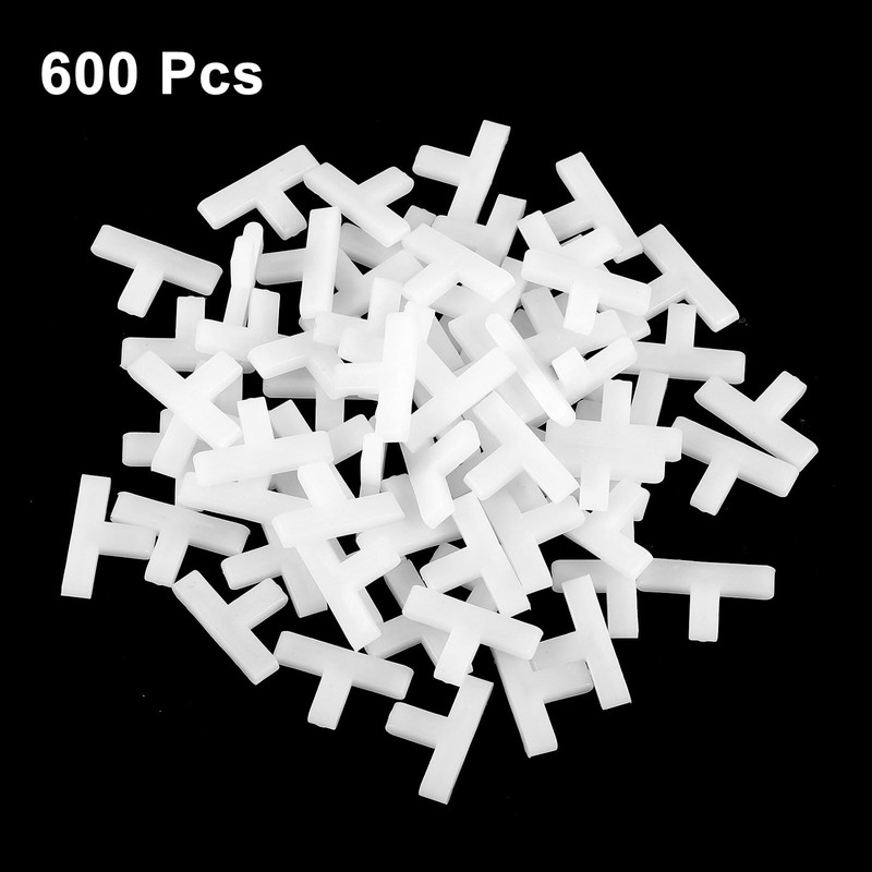 sourcing map 600Pcs Wall Floor Tile Plastic T-Shape Spacers Tiling