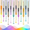 Qupaen 12 Pcs Color Gel Pens Quick Dry Liquid Ink