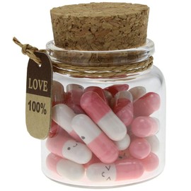 Valentines Day Gifts for Her Him Girlfriend Boyfriend Mom Letters in Capsule (Pink 25ps)