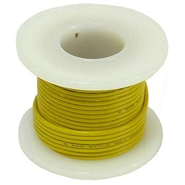 25 Feet Yellow 24 Gauge Solid Hook-Up Wire, Tinned Copper, PVC Insulation by EX ELECTRONIX EXPRESS