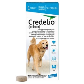 Credelio Tick & Flea Infestation Prevention and Treatment for Dogs 50.1-100 lbs. | 1-Month Supply