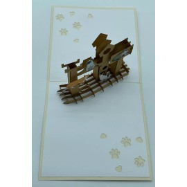 Handmade Cat Condo 3D Pop Up Card Kitty Feline Furry Friend Play Time Nap Domestic Breed