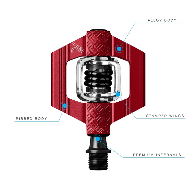 CRANK BROTHERS 166634 Crank Brothers Bicycle Pedal Candy 2 Red