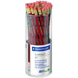 Staedtler Tradition 112 HB Pencil with Eraser Tip (Pack of 36)