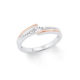 amor Amor Women's Ring 925 Silver, Rhodium-plated 925 silver, Synthetic zirconia.