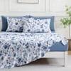Botanical 6-Piece Queen Bed Sheets Set, Boho Floral Print Brushed