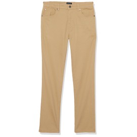 Nautica Boys' Classic Fit Stretch Twill Pant, 5-Pocket Style, Zipper Fly & Button Closure, Tannin, 10
