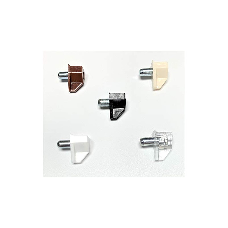 5mm Plastic Shelf Support with Steel Pin, Almond - 25